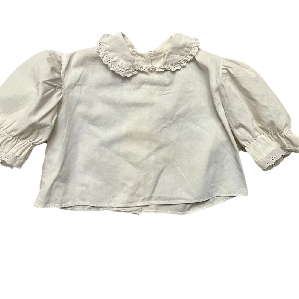 Vintage‎ puff sleeve Peter Pan collar child’s blouse undershirt, no tags.